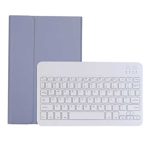Etui z klawiaturą do Samsung Galaxy Tab S6 Lite 10.4" 2020/2022/2024, Pen Slot, fioletowe