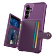 Etui do Samsung Galaxy S23 FE, Card Holder Kickstand, fioletowe