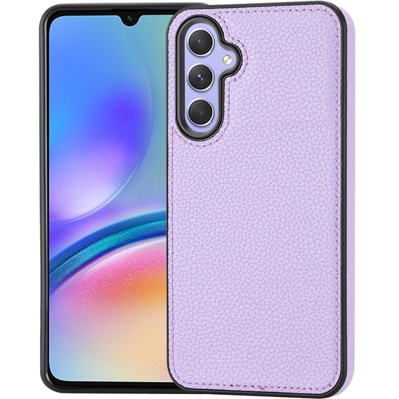 Etui skórzane do Samsung Galaxy A05s, Obudowa Lychee leather Case, fioletowe