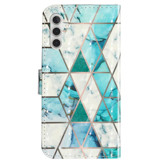 Etui z klapką do Samsung Galaxy A35 5G, Wallet, Marble zielone