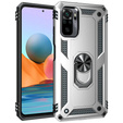 Etui pancerne do Xiaomi Redmi Note 10/10S, Nox Case Ring, srebrne