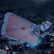 Etui do iPhone 14 Pro, ERBORD Impact Guard, do MagSafe, niebieskie