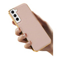 Etui do Samsung Galaxy S21, Cowhide Leather, różowe