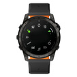 Pasek Silikonowy QuickFit do Garmin Fenix 22mm, Czarny / Pomarańczowy