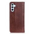 Etui z klapką do Samsung Galaxy S25 FE, Split Leather, brązowe