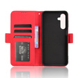 Etui z klapką do Samsung Galaxy A36 5G, Card Slot, czerwone