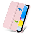 Etui do iPad 11" 2025 A16 (11 gen.) / iPad 10.9" 2022 (10 gen.), Smartcase Hybrid, z miejscem na rysik, różowe