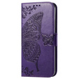 Etui z klapką do Samsung Galaxy A13 4G, Butterfly, fioletowe