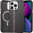 Etui do iPhone 13, Carbon Fiber MagSafe, czarne