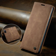 Etui CASEME do Samsung Galaxy S20 FE, Leather Wallet Case, brązowe