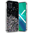 Etui do Samsung Galaxy A21S, Glittery, czarne