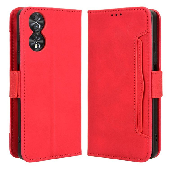 Etui z klapką do TCL 40 NxtPaper, Card Slot, czerwone
