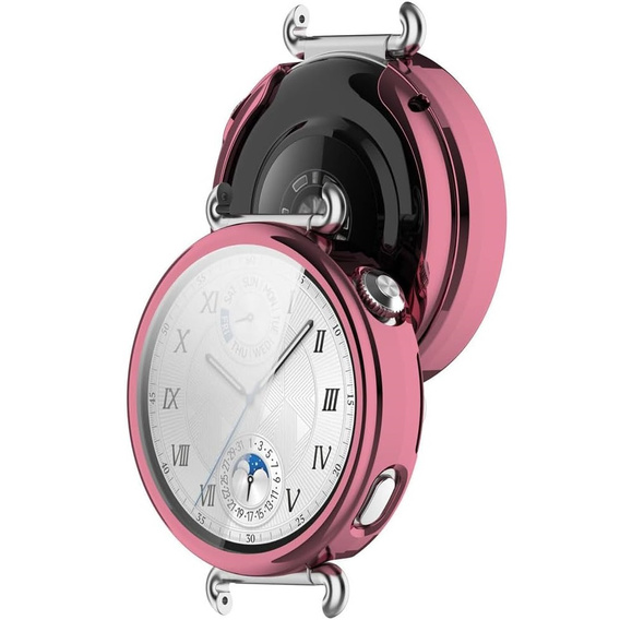 2w1 Etui z Osłoną na ekran do Huawei Watch GT 6 41mm, Różowe