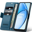 Etui do Oppo A60, ERBORD Glossy Litchi, portfel z klapką, niebieskie