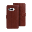 Etui z klapką do T Phone 3 5G, Crazy Horse Wallet, brązowe