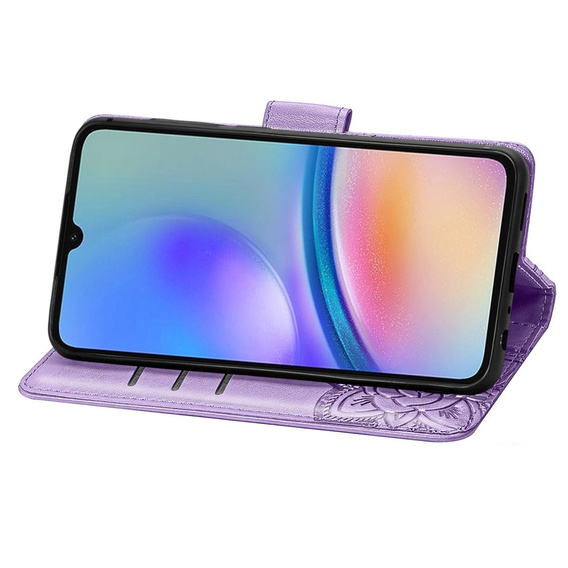 Etui z klapką do Samsung Galaxy A05s, Butterfly, fioletowe