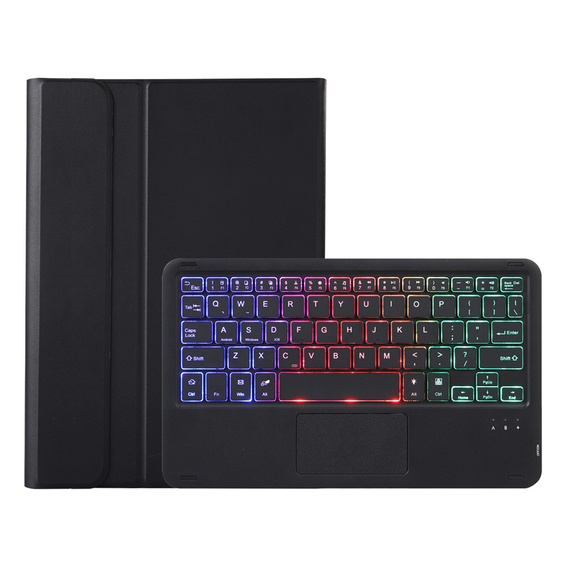 Etui z podświetlaną klawiaturą Bluetooth Touchpad do Lenovo Idea Tab 11" 2025 TB336FU TB336ZU, czarne