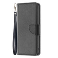 Etui z klapką do Nokia G11 / G21, Litchi Wallet Case, czarne