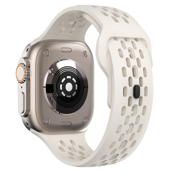 Pasek Silikonowy do Apple Watch 1/2/3/4/5/6/7/8/9/10/11/SE Ultra 1/2/3 42/44/45/46/49mm, Beżowy