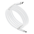 Magnetyczny kabel USB Type-C do Type-C 60W, 3A, 100cm, White