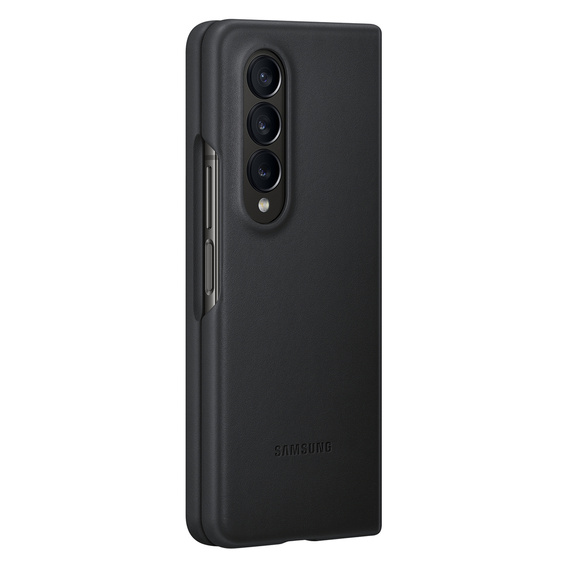 Oryginalne Etui Samsung do Galaxy Z Fold 4, Leather Flip Cover, czarne