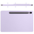 Magnetyczne etui origami do Samsung Galaxy Tab S10 Lite / S10 FE / S9 FE / S9 – fioletowe