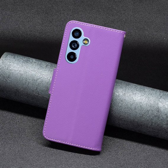 Etui z klapką do Samsung Galaxy A54 5G, Wallet Litchi Magnet, fioletowe