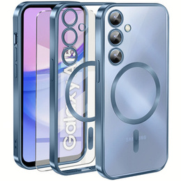 Etui do Samsung Galaxy A15 4G/5G, Electro MagSafe, niebieskie + Szkło na ekran