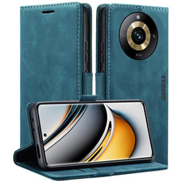 Etui do Realme 11 Pro 5G / Pro+ 5G, ERBORD Vintage portfel z klapką, niebieskie