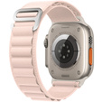 Pasek Nylonowy do Apple Watch 1/2/3/4/5/6/7/8/9/SE/Ultra/Ultra 2 42/44/45/49mm, Pudrowy