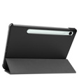 Etui do Samsung Galaxy Tab S10 Lite / S10 FE / S9 FE, Tri-fold, z miejscem na rysik, czarne