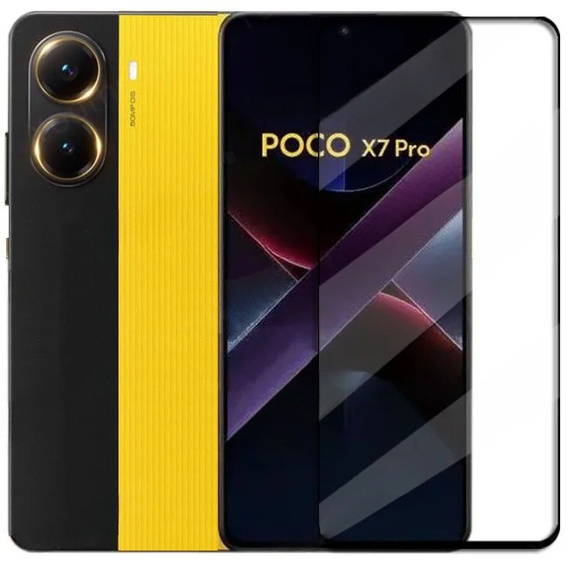 Szkło Hartowane 3D do Xiaomi Poco X7 Pro 5G, czarna ramka