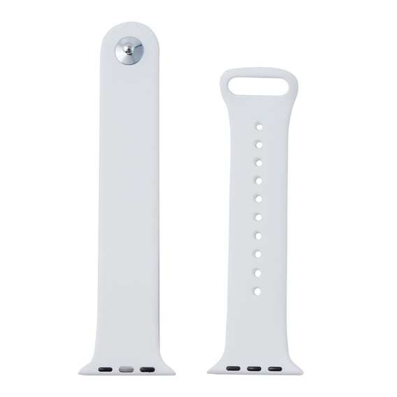 Pasek Silikonowy do Apple Watch 1/2/3/4/5/6/7/8/9/10/11/SE Ultra 1/2/3 42/44/45/46/49mm, Biały