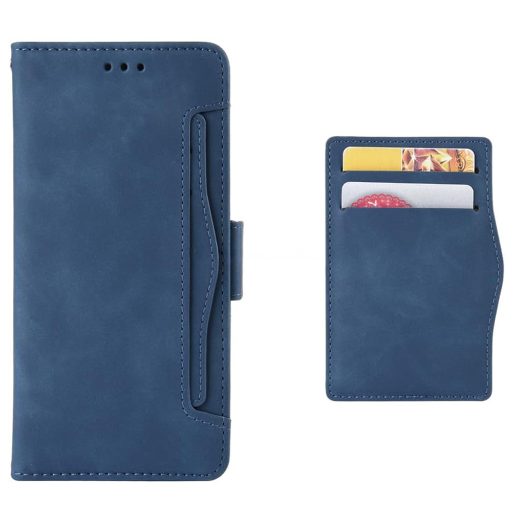 Etui z klapką z dodatkową wsuwką z 2 miejscami na karty do Motorola Edge 60 Pro - zamknięte etui z wypiętą wsuwką