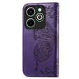 Etui z klapką do Infinix Hot 40i, Butterfly, fioletowe