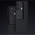 Etui do Xiaomi Redmi Note 13 5G, pancerne Nillkin, CamShield Pro, czarne + 2x Szkło hartowane 