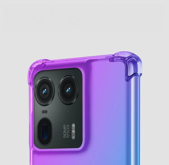Etui Gradient Dropproof do Motorola Edge 50 Ultra, Fioletowe / niebieskie