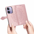 Etui z klapką do Oppo A40 / Oppo A40m, Mandala, różowe rose gold
