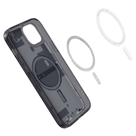 Etui z MagSafe Spigen do iPhone 15 Plus, Ultra Hybrid, Zero One, Czarne