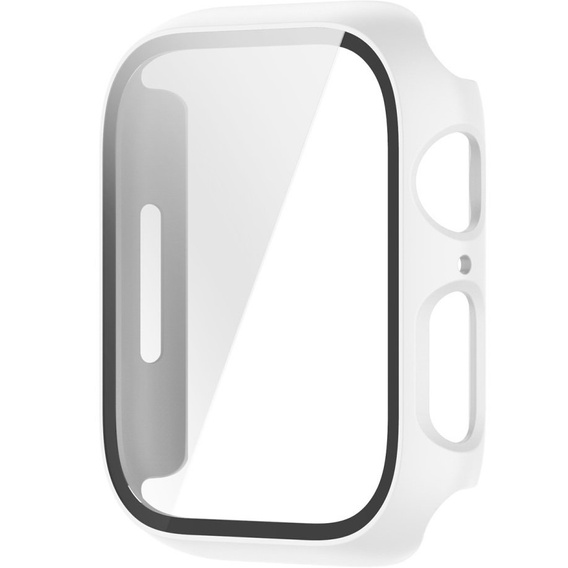 2w1 Etui + Szkło Hartowane do Apple Watch 7/8/9 41MM, Białe