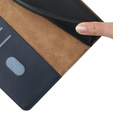 Etui z klapką do Samsung Galaxy A35 5G, Nappa Texture Wallet, niebieskie