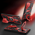 Etui do Samsung Galaxy S25 Ultra, Tongate MECH MagSafe Series, czerwone + Szkło Hartowane 9H
