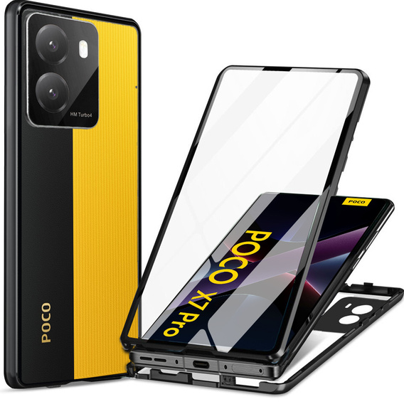 Etui do Xiaomi Poco X7 Pro 5G, Magnetic Dual Glass, czarne