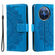 Etui z klapką do Realme 12 Pro 5G / 12 Pro+ 5G, Mandala, niebieskie