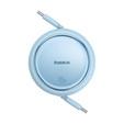 Baseus Free2Draw Mini – zwijany kabel USB‑C 100 W, 1m - niebieski