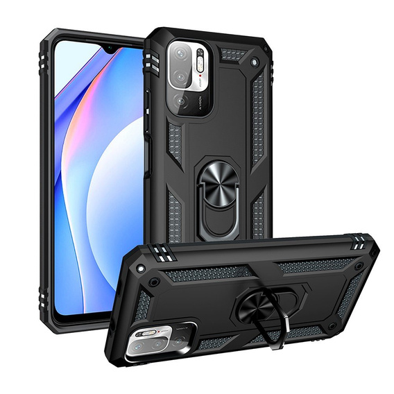 Etui pancerne do Xiaomi Redmi Note 10 5G, Nox Case Ring, czarne