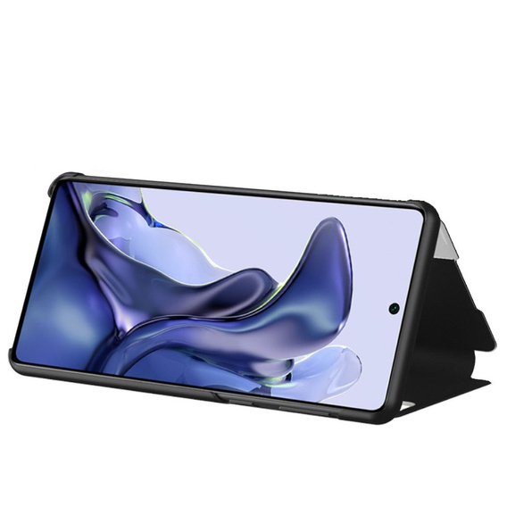 Etui z klapką do Xiaomi 11T / 11T Pro, Side View, czarne