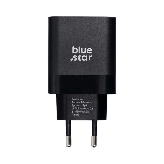 Ładowarka sieciowa Blue Star 3A 45W, USB-C, Czarna