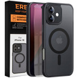 Zestaw Etui do iPhone 16, do MagSafe, ERBORD Matt Case, czarny + 3x Szkło na ekran