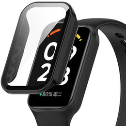 2w1 Etui + Szkło Hartowane do Xiaomi Redmi Band 2 / Xiaomi Smart Mi Band 8 Active, Czarne